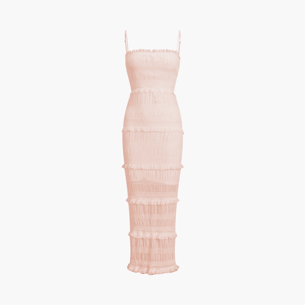 Commense - Aegean Ruffle Zippered Midi Dress